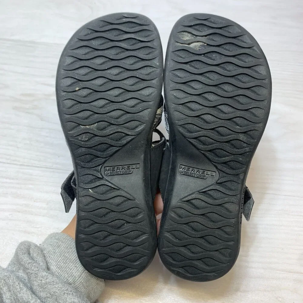 Merrell District Mendi Thong Sandals Comfort Women's Size 5 Black Strap‎ Slip On